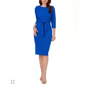 Adrianna Papell Royal Blue Long Sleeve Dress